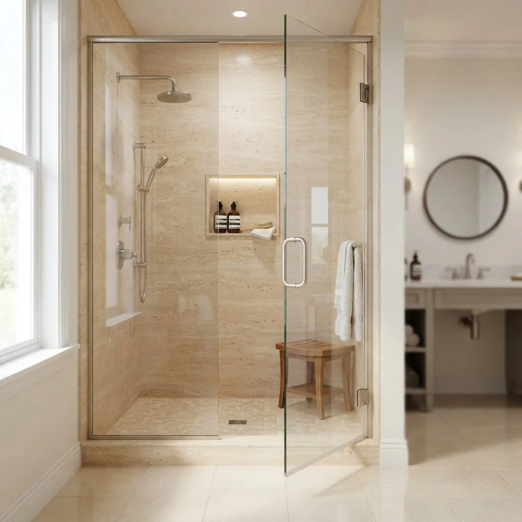 Travertine Walk-In Retreat