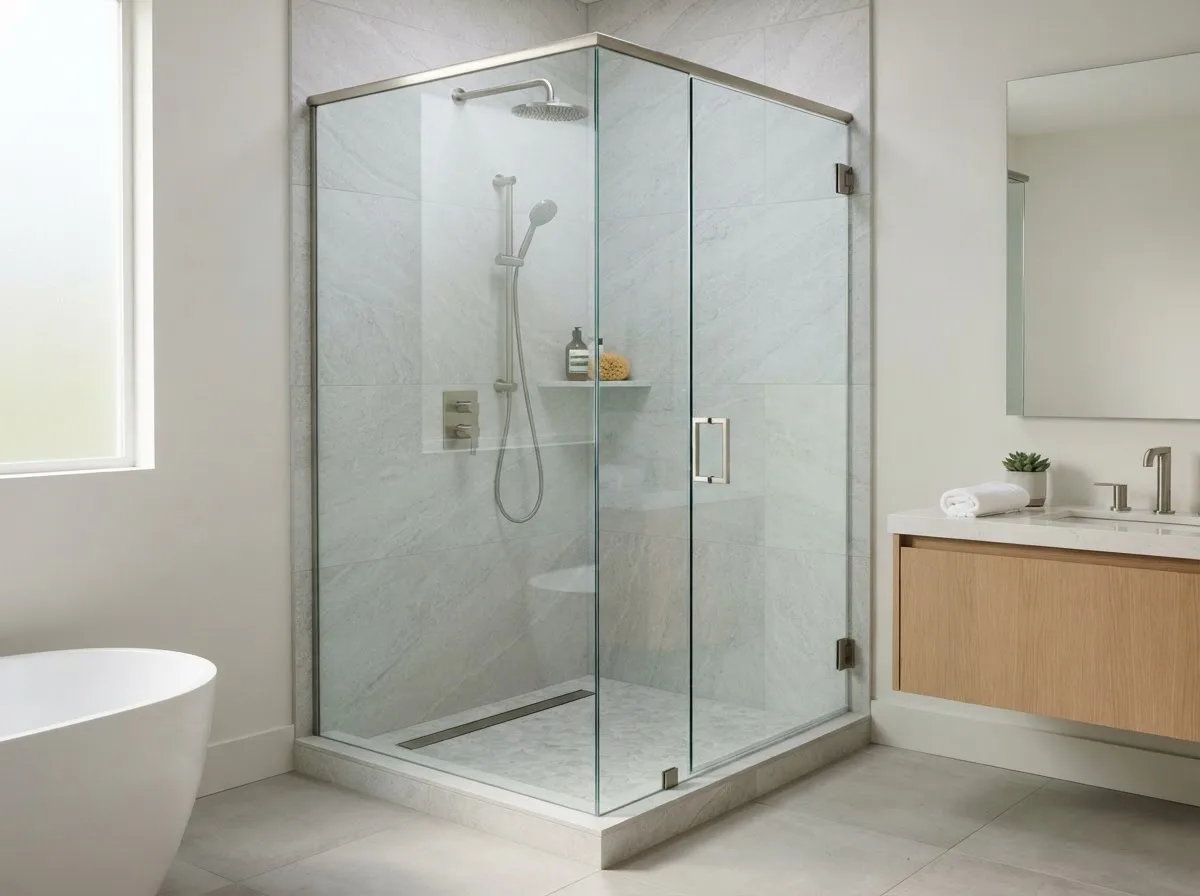 Corner Shower in Frost