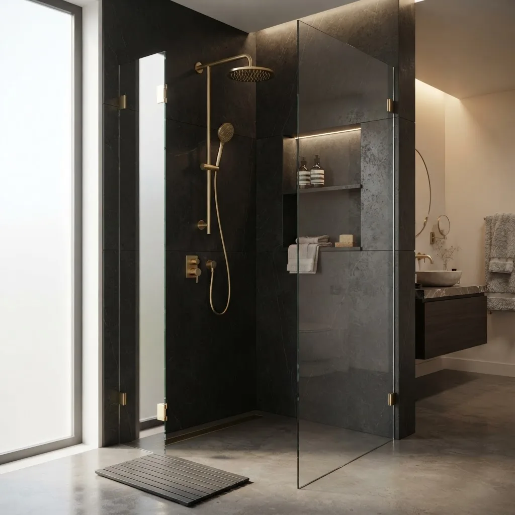 Luxury Dark Stone Walk-In